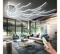 SHIANDAR Lamparas de Techo, 138W Lámpara LED con Mando a Distancia, Regulable Lámpara de 10 Luces para Dormitorio/Salon, Lampara Modernas Diseño Creativo 3000K-6500K