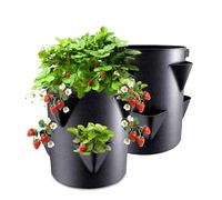 Shiawase 2 Piezas Bolsas de Cultivo de Fresa, Bolsa de Cultivo de Plantas con asa, Tela no Tejida para Plantar, Bolsa de Cultivo para Plantas Colgantes para Fresa Papa Zanahoria Tomate Cebolla