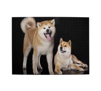 Shiba Inu Akita Inu, Rompecabezas de 500 Piezas para Adultos - Rompecabezas de Madera para Adultos Mayores