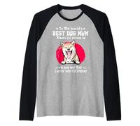 Shiba Inu Best Dog Mom Dogs Lovers Funny Mothers Day Camiseta Manga Raglan