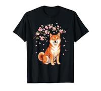Shiba Inu Cherry Blossom - Perro japonés Papá Perro Mamá Camiseta