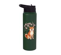 Shiba Inu Cherry Blossom - Perro japonés Papá Perro Mamá Stainless Steel Insulated Water Bottle
