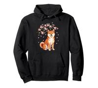 Shiba Inu Cherry Blossom - Perro japonés Papá Perro Mamá Sudadera con Capucha