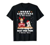 Shiba Inu Christmas To The World Best Dog Mom Funny Xmas Camiseta