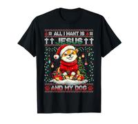 Shiba Inu Christmas Tree Lights Decorations Dog Lover Xmas Camiseta