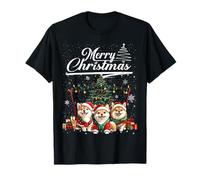 Shiba Inu Christmas Tree Lights Decorations Dog Lover Xmas Camiseta