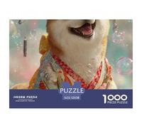 Shiba Inu con Kimono Puzzle de 1000 Piezas Papel Puzzle para Adultos Arte Japonés Relajación Hogar Regalo Familia 52x38cm/1000pcs