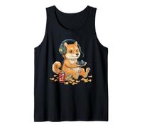 Shiba Inu Dog Controlador de Videojuegos para PC Consola de Juegos Nerd Camiseta sin Mangas