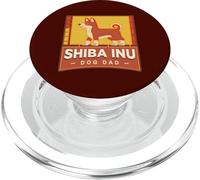 Shiba Inu Dog Dad Fun Colorido Retro PopSockets PopGrip para MagSafe