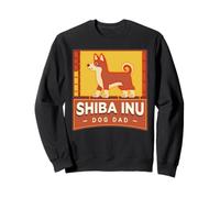 Shiba Inu Dog Dad Fun Colorido Retro Sudadera