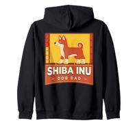 Shiba Inu Dog Dad Fun Colorido Retro Sudadera con Capucha