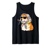 Shiba Inu Dog Granny - Hilo de Ganchillo Cuadrado para Amantes del Ganchillo Camiseta sin Mangas