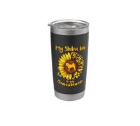 Shiba Inu Dog is My Sunshine Sunflower Dog Paw Puppy Lover Vaso térmico de acero inoxidable de doble pared
