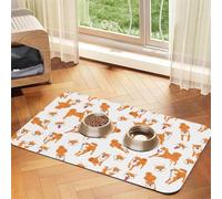 Shiba Inu Dog Pattern,Waterproof Pet Feeding Mat,PU Leather Placemats for Cat Dog Water Bowl,Food Mats,40x60cm
