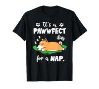 Shiba Inu Dog Sleep It's A Pawwfect Day For A Nap Puppy Camiseta