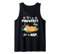 Shiba Inu Dog Sleep It's A Pawwfect Day For A Nap Puppy Camiseta sin Mangas