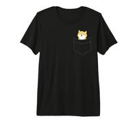 Shiba Inu En Un Bolsillo Lindo Bolsillo Shiba Inu Camiseta Premium