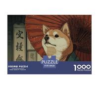 Shiba Inu Estilo Japonés Puzzle de 1000 Piezas Papel Puzzle para Adultos Relajación Enfoque Decoración Regalo Familiar 38x26cm/1000pcs 38x26cm/1000pcs