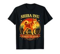 Shiba Inu Fearless Fox Legend Retro Sunset Dog Camiseta