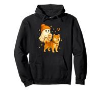 Shiba Inu Halloween Ghost Walking Shiba Inu Dog Sudadera con Capucha