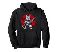 Shiba Inu Heavy Metal Guitarra Rock Dog Lover Sudadera con Capucha