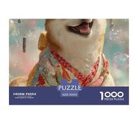 Shiba Inu Kimono Puzzle de 1000 Piezas Papel Puzzle para Adultos Estilo Japonés Familia Relajación Decoración Regalo 70x50cm/1000pcs