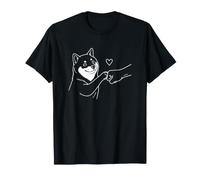 Shiba Inu Lindo Puño Bump Corazón Amante Camiseta