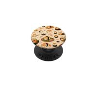 Shiba Inu Lindo Sushi Divertido Comida Japonesa Rosa Floral PopSockets PopGrip Adhesivo