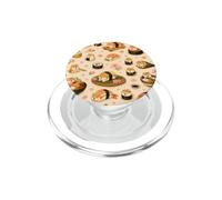 Shiba Inu Lindo Sushi Divertido Comida Japonesa Rosa Floral PopSockets PopGrip para MagSafe