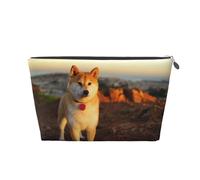 Shiba Inu Mascotas Perros Atardecer Bokeh Shiba Inu, Bolsa de artículos de tocador Bolsa de Maquillaje Bolsa de cosméticos Bolsa de artículos de tocador de Viaje portátil