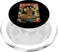 Shiba Inu Perro Comiendo Fideos Ramen Estilo japonés Ukiyo-e PopSockets PopGrip para MagSafe