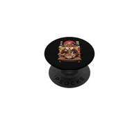 Shiba-Inu Perro Ramen Kawaii Japón Samurai Gráfico Snack PopSockets PopGrip Adhesivo