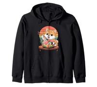 Shiba Inu Perro Sushi Japonés Kawaii Sushi Perro Cachorro Amante Sudadera con Capucha