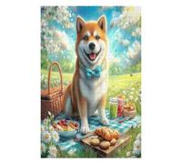 Shiba Inú Puzzle 1000 Piezas Hogar Decoración Elegante Cute Perro Pet Rompecabezas para Hombres Y Mujeres 3D DIY Creativo Aliviar Estrés Desafío Intelectual 1000 PCS