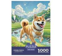 Shiba Inú Puzzle 1000 Piezas Mascota Perro, Diversión Rompecabezas De Bricolaje, Juego Familiar, Colección De Arte, para Adultos Y Niños A Partir De 12 Años 70x50cm/1000pcs