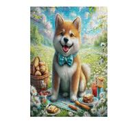 Shiba Inú Puzzle 300 Piezas Desafío Intelectual Avanzado Cute Perro Pet Rompecabezas para Adultos Obra De Arte Colorido DIY Creativo Decoración Hogar 300 PCS