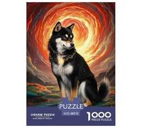 Shiba Inu Puzzles 1000 Piezas Fantasía Fondo Puzzle Un Desafiante Enigma 100% Cartón Reciclado Regalos Para Mujeres Hombres 52 x 38 cm/1000 Piezas
