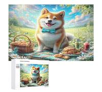 Shiba Inú Puzzles 1000 Piezas Maquetas 3D Familiar Cute Perro Pet Construir DIY Moderno para Niños A 12 Años Y Adultos Desafío Intelectual Decoración Hogar 1000 PCS