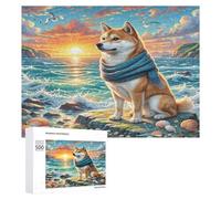 Shiba Inú Puzzles 500 Piezas A Partir De 14 Años Linda Mascota Animals Desafío Desafiante Rompecabezas para Mujeres Y Hombres 3D Decoración Hogar DIY Moderno 500 PCS