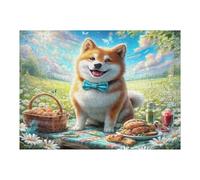 Shiba Inú Puzzles 500 Piezas Maquetas 3D Construir Cute Perro Pet Rompecabezas Educativo para Familia Desafío Intelectual Decoración Hogar Moderno 500 PCS