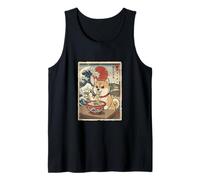 Shiba Inu Ramen Japonés Ukiyo-e Great Wave Dog Lover Art Camiseta sin Mangas