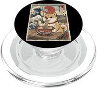 Shiba Inu Ramen Japonés Ukiyo-e Great Wave Dog Lover Art PopSockets PopGrip para MagSafe