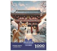 Shiba Inu Rompecabezas De Papel 1000 Piezas Perro Ilustración Puzzle Desafío Difícil, Regalo para Adultos Y Jóvenes 38x26cm/1000pcs