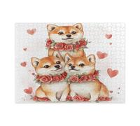 Shiba Inu - Rompecabezas de perro para adultos, 500 piezas, divertido y lindo rompecabezas decorativo para el día de San Valentín, decoraciones de mascotas para regalo de fiesta de entretenimiento