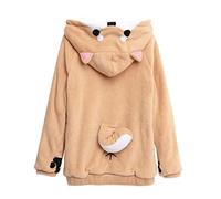 Shiba Inu - Sudadera con capucha de anime kawaii para mujer, cola de corgi, cachorro, husky, lindo disfraz estético, sudadera de dibujos animados japoneses para cosplay, SHIBA INU, XL