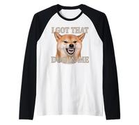 Shiba Inu Tengo Ese Perro En Mi Lindo Enfadado Amante de los Perros Camiseta Manga Raglan