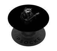 Shiba Inu Tocando Guitarra Rock Música Amante per PopSockets PopGrip Adhesivo