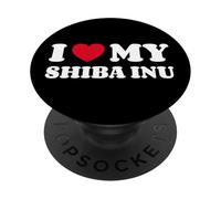 Shiba Inus I Love My Shiba Inu Amor Corazón Perro PopSockets PopGrip Adhesivo