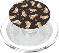 Shiba Things - Un Patrón Lleno De Vibraciones Pawsitivas En Carbón PopSockets PopGrip para MagSafe