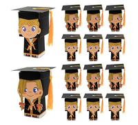 Shibida 20PCS Scatoline Portaconfetti Laurea,Bomboniere Laurea Scatoline Confetti Laurea di Cappello Scatoline Portaconfetti Laurea di Cappello Laurea Gadget Laurea per Decorazioni Laurea